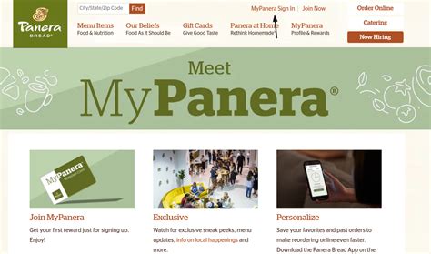 mypantry panera log in.